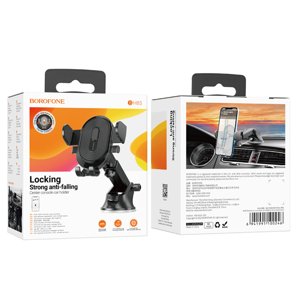 Auto nosač Borofone BH85 Experience, 4.7inch - 7inch, Crni