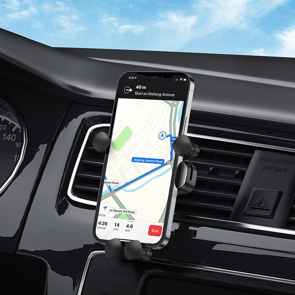 Car Holder HOCO CA102, 4.5inch - 7inch, Black 