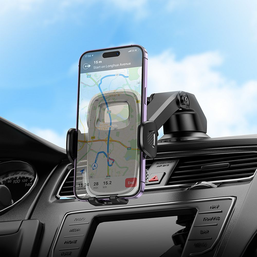 Auto nosač HOCO Fair H15, 4.5inch - 7inch, Crn