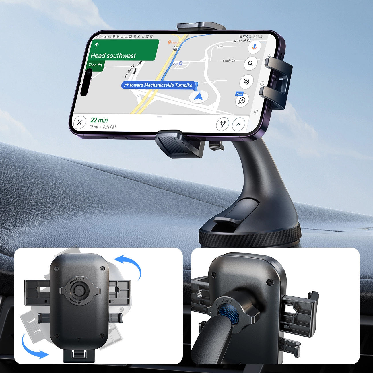 Auto nosač Joyroom JR-OK6 Dash, 4.7inch - 6.8inch, Crni