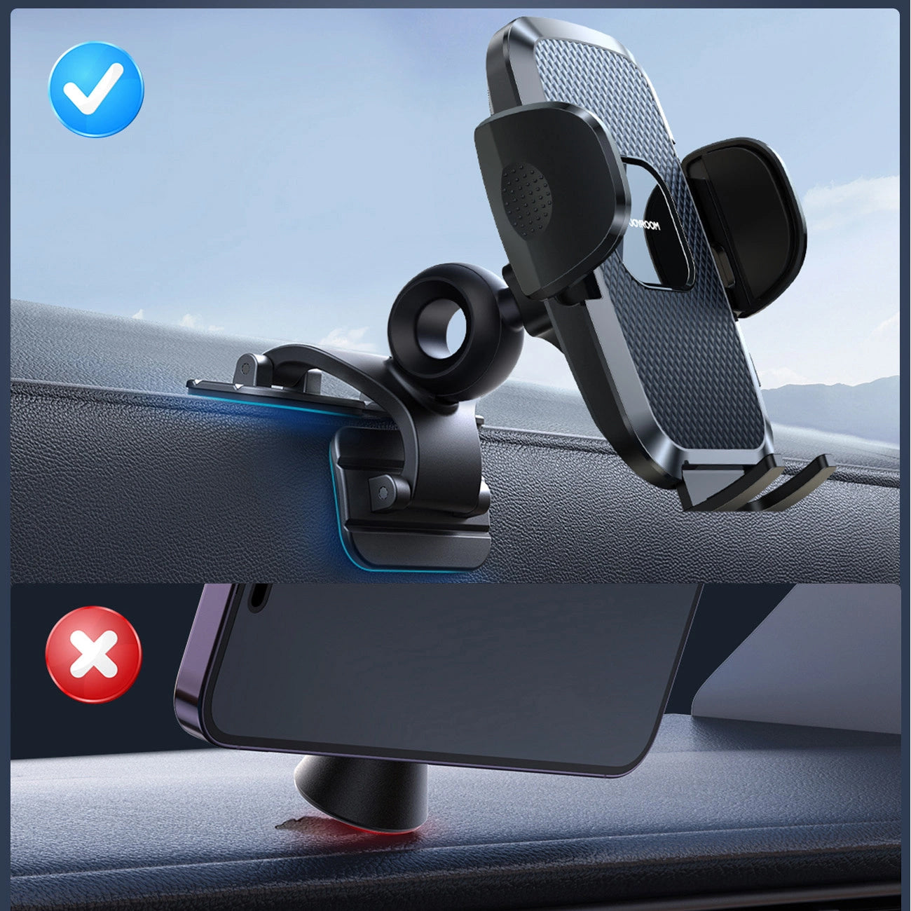 Auto nosač Joyroom JR-ZS259-3 Dash, 4.7inch - 6.9inch, Crni
