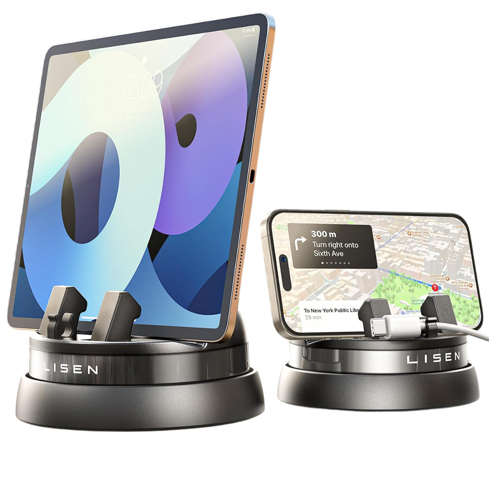 Auto nosač Lisen za Telefon / Tablet sa debljinom 6mm - 13mm, Crni YL0224060015