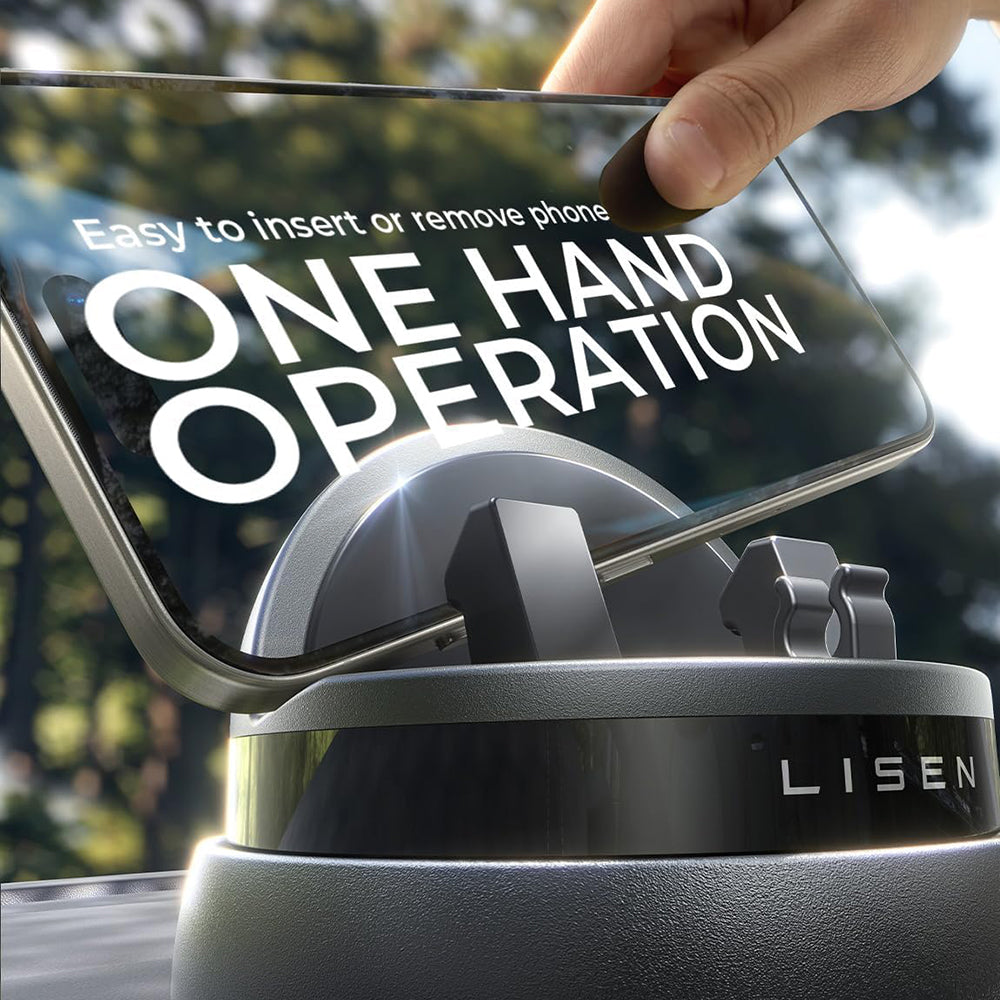 Auto nosač Lisen za Telefon / Tablet sa debljinom 6mm - 13mm, Crni YL0224060015