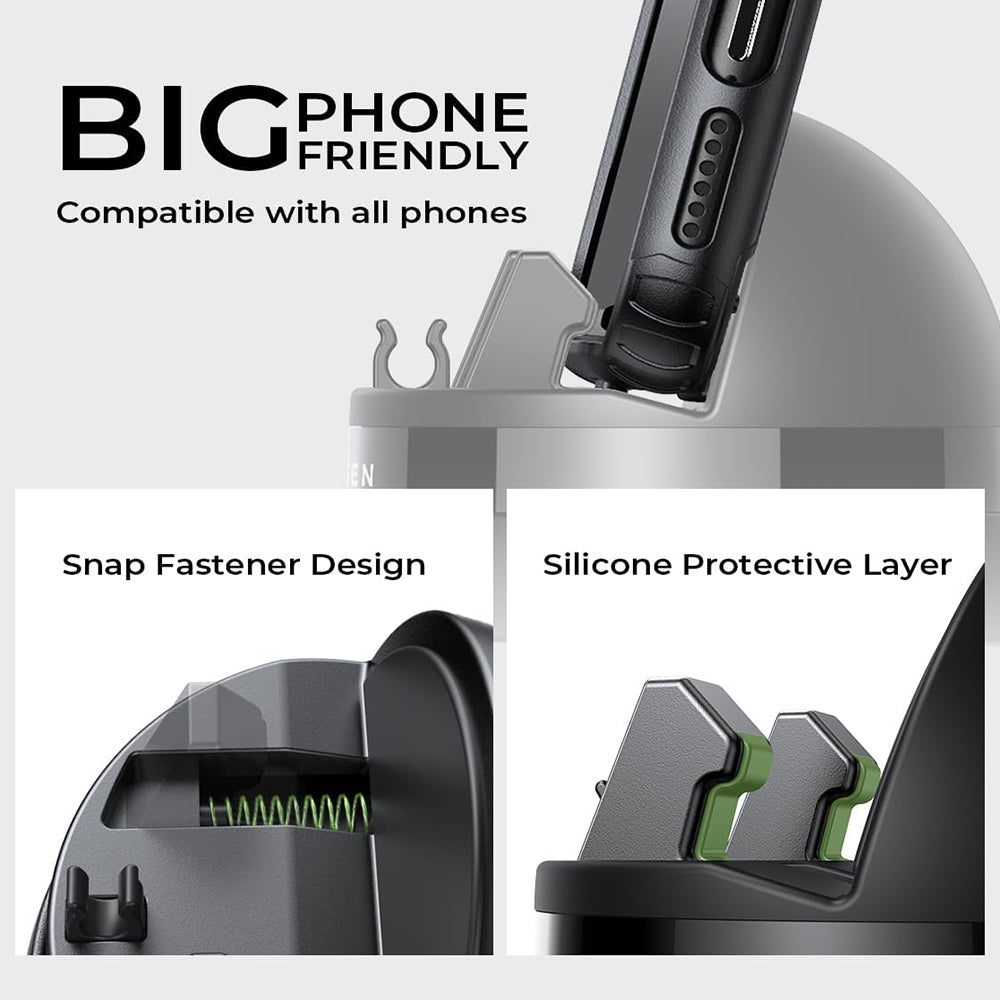 Auto nosač Lisen za Telefon / Tablet sa debljinom 6mm - 13mm, Crni YL0224060015