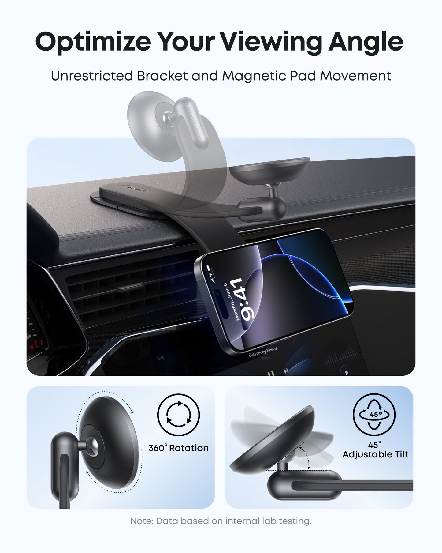 Auto Magnetni Držač Anker Nano, Univerzalni, Crni A9110H11