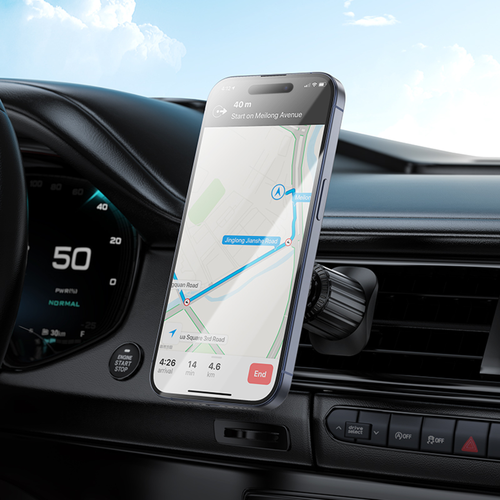 Magnetni auto nosač Borofone BH122 Profit, 4.5inch - 7inch, Crni