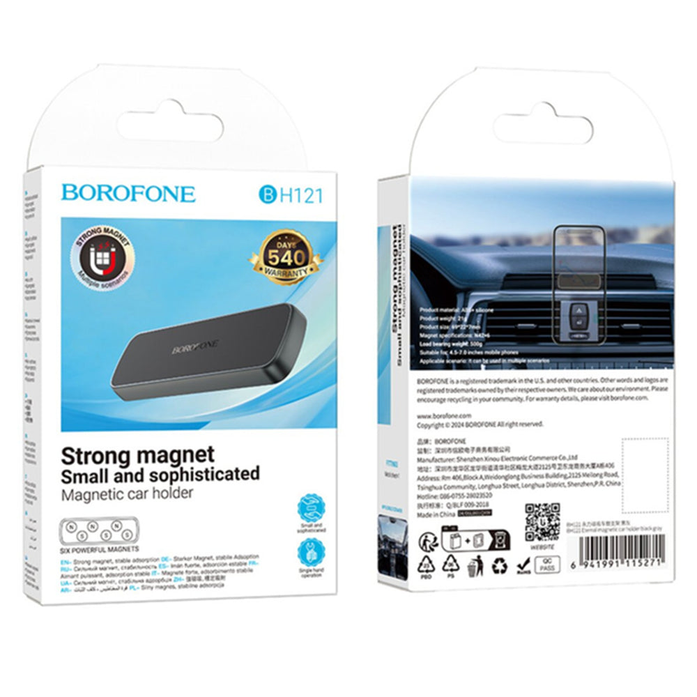 Auto Magnetni Držač Borofone BH121, 4.5inch - 7inch, Crno Sivi