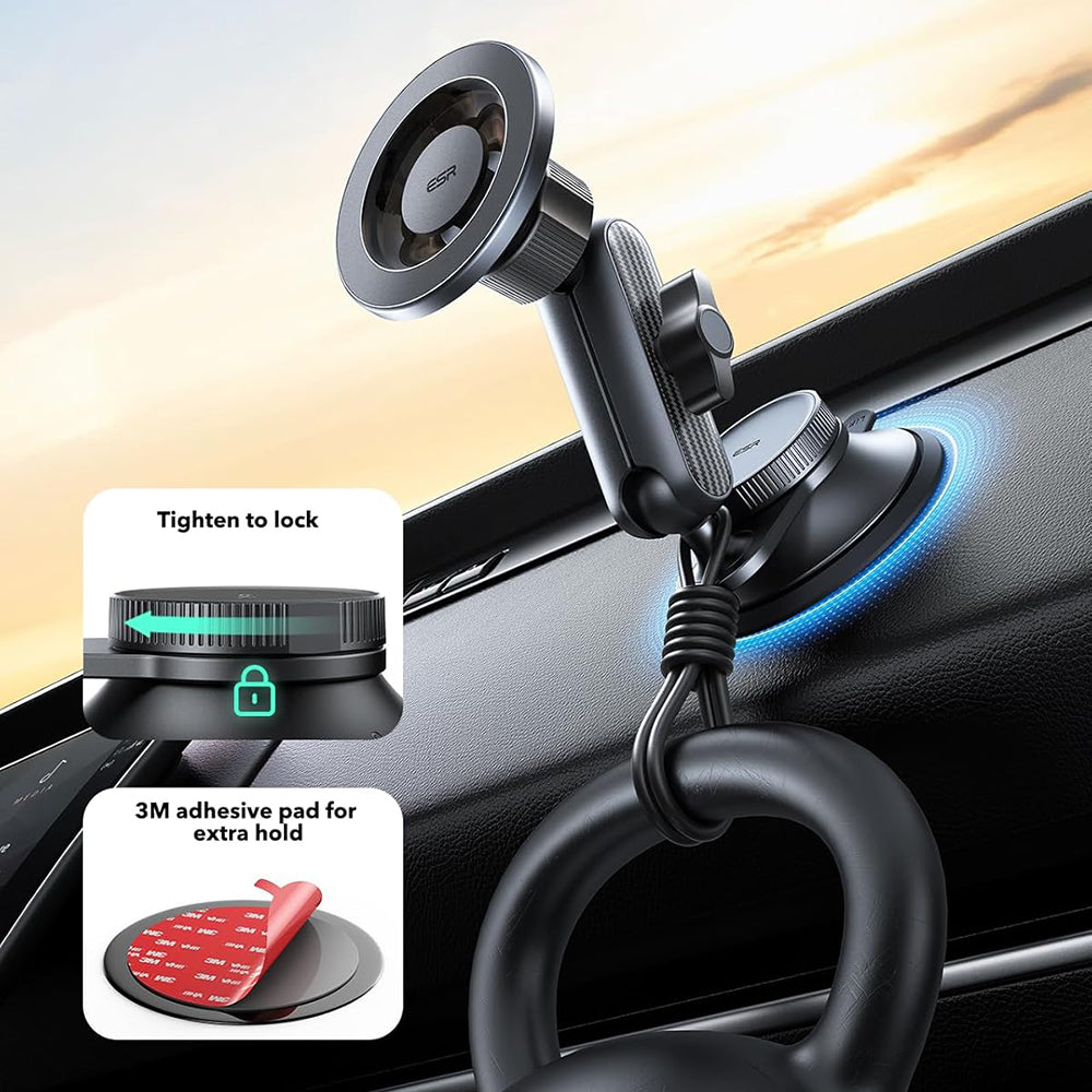Auto Magnetni Držač ESR OmniLock Dash, Univerzalni, Crni