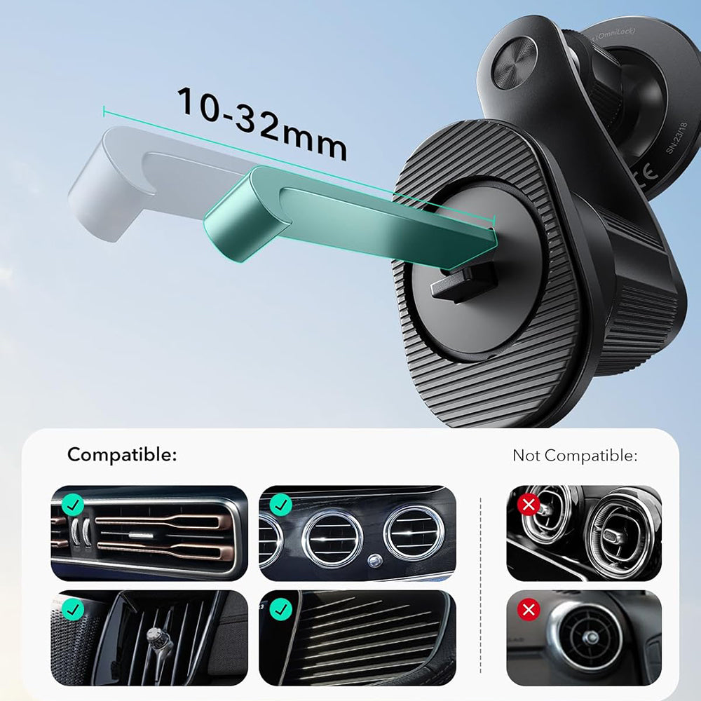 Magnetni Auto Držač ESR OmniLock Vent, Univerzalan, Crni