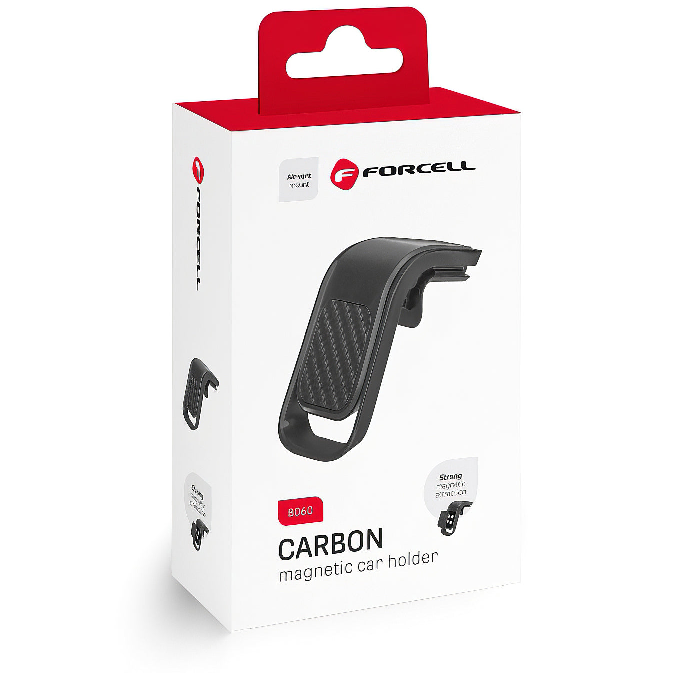 Auto držač Forcell Carbon B060, Univerzalan, Crni
