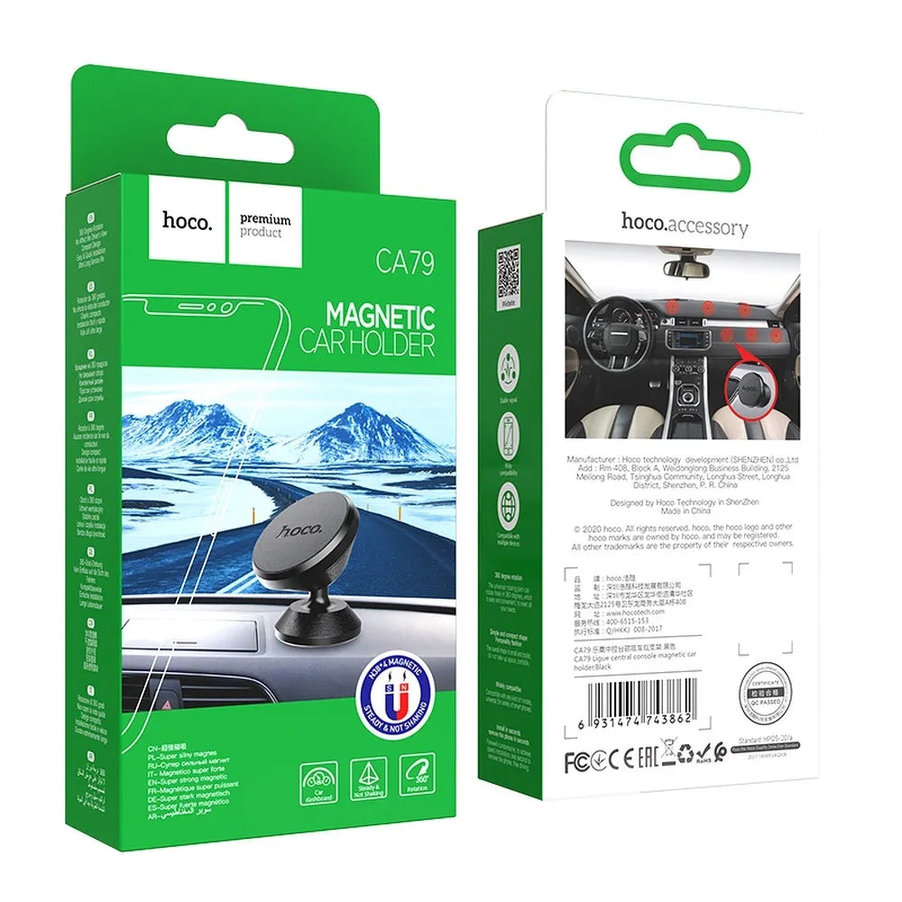 Magnetni auto nosač HOCO CA79, 4.5inch - 7inch, Crni