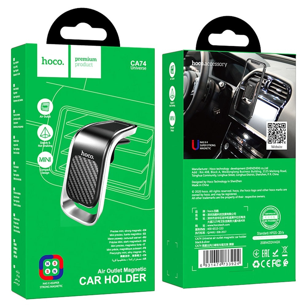 Magnetic Car Holder HOCO CA74, Universal, Silver