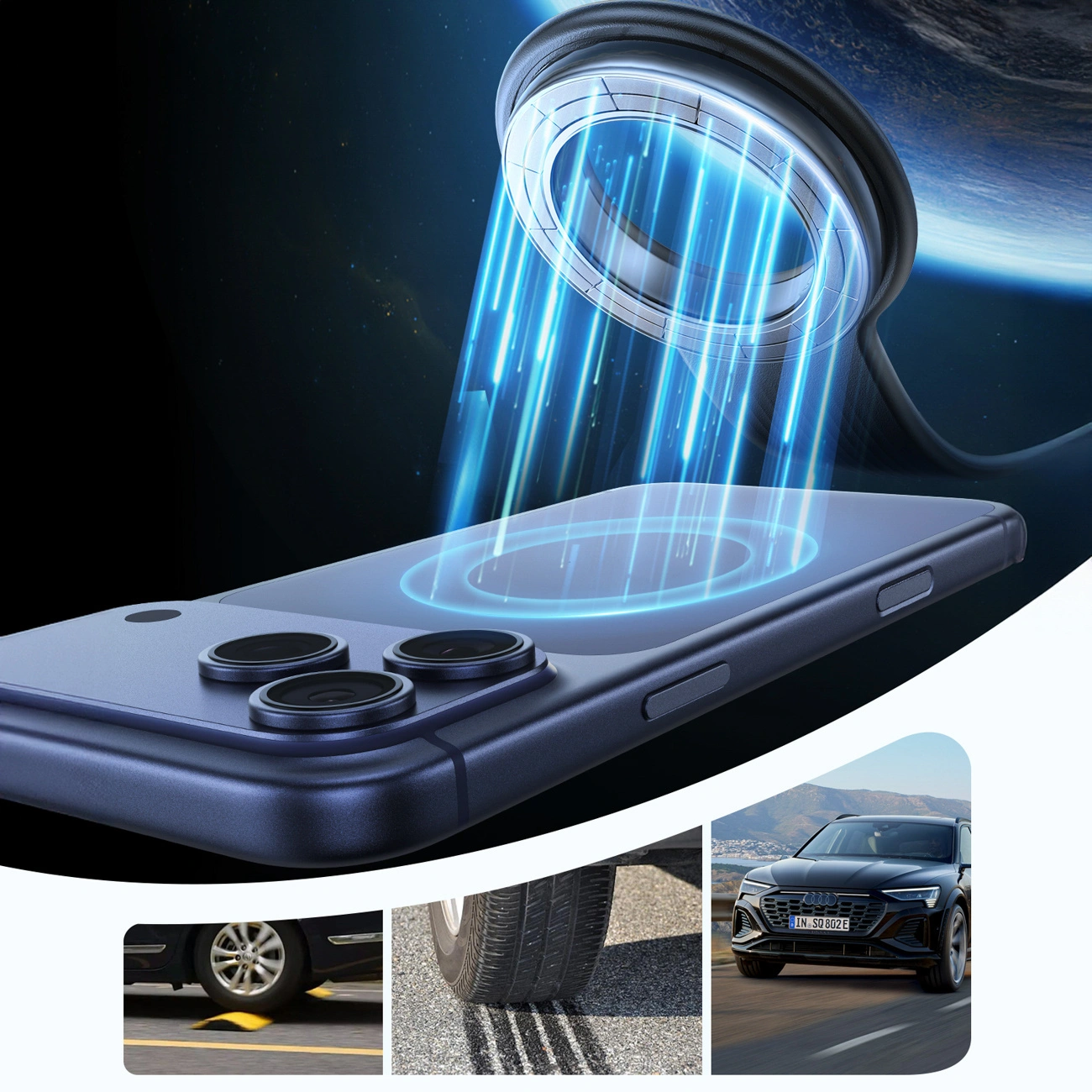Univerzalni magnetni auto držač Joyroom JR-ZS518, crni