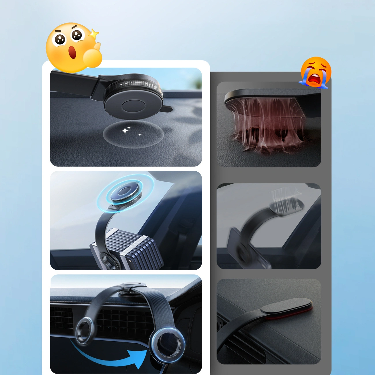 Univerzalni magnetni auto držač Joyroom JR-ZS518, crni