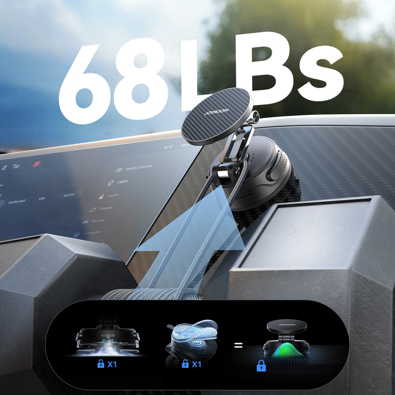 Magnetni auto držač Joyroom JR-ZS51, univerzalan, crni