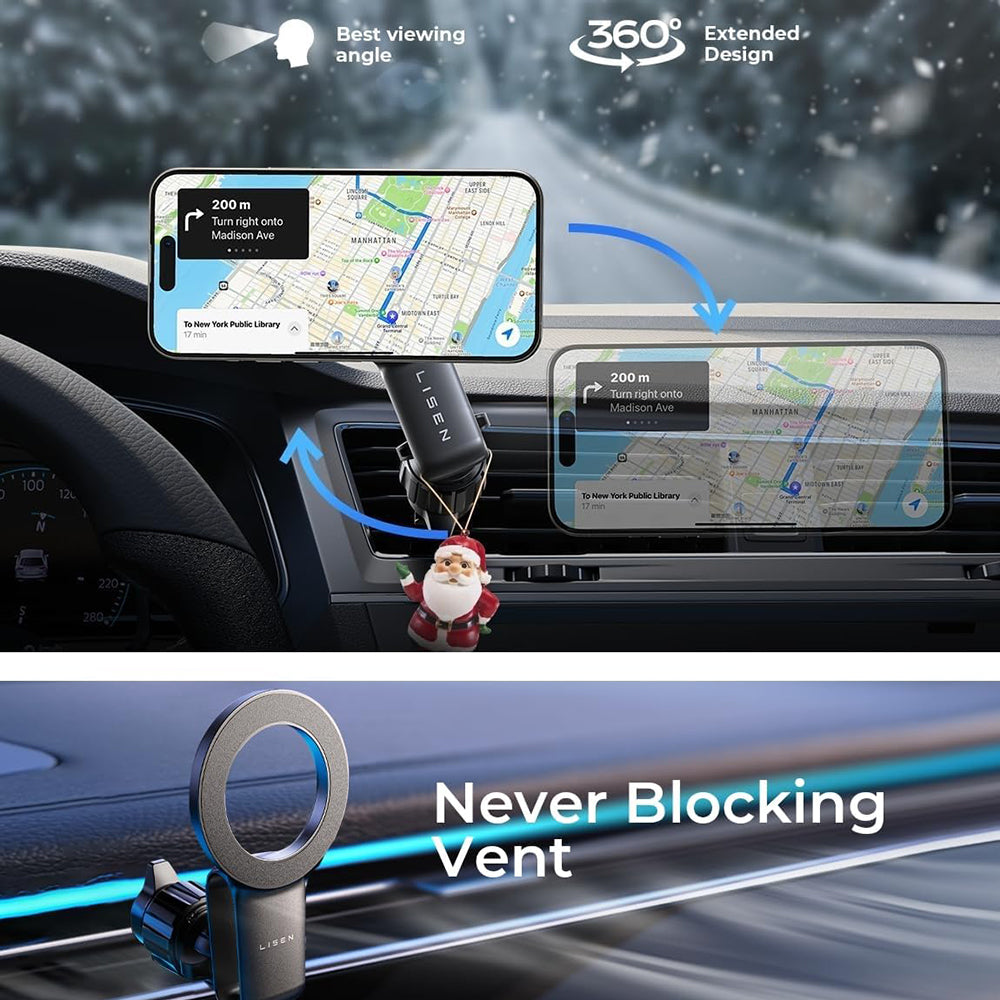 Suport Auto Magnetni Lisen, Univerzalan, Crni YL0224050012