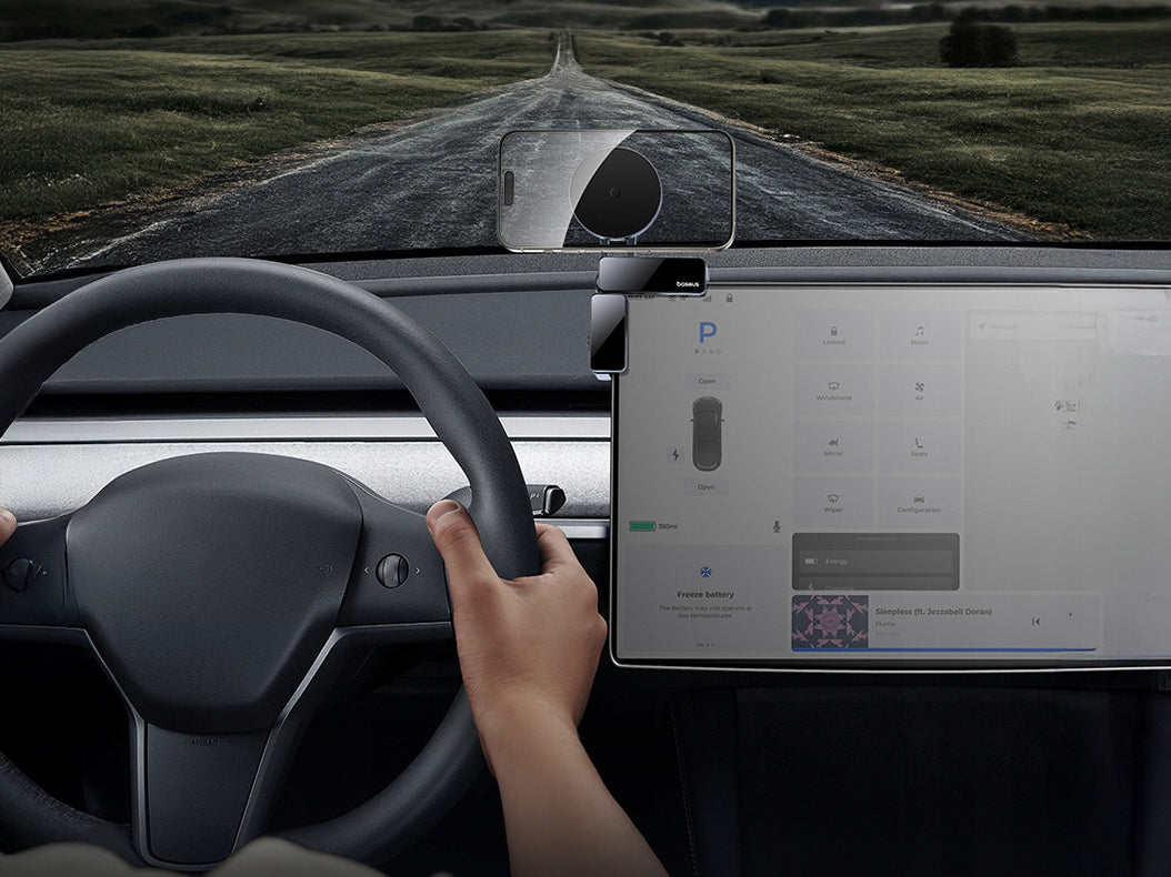 Auto Magnetni MagSafe Držač Baseus MaxView, Crni C40180701813-00