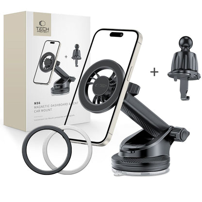 Tech-Protect N56 2in1 Magnetic Car Mount, Universal, Black 