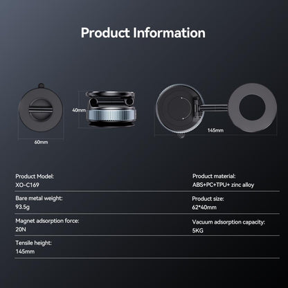 Auto Magnetni Držač XO Design C169, Univerzalan, Crn