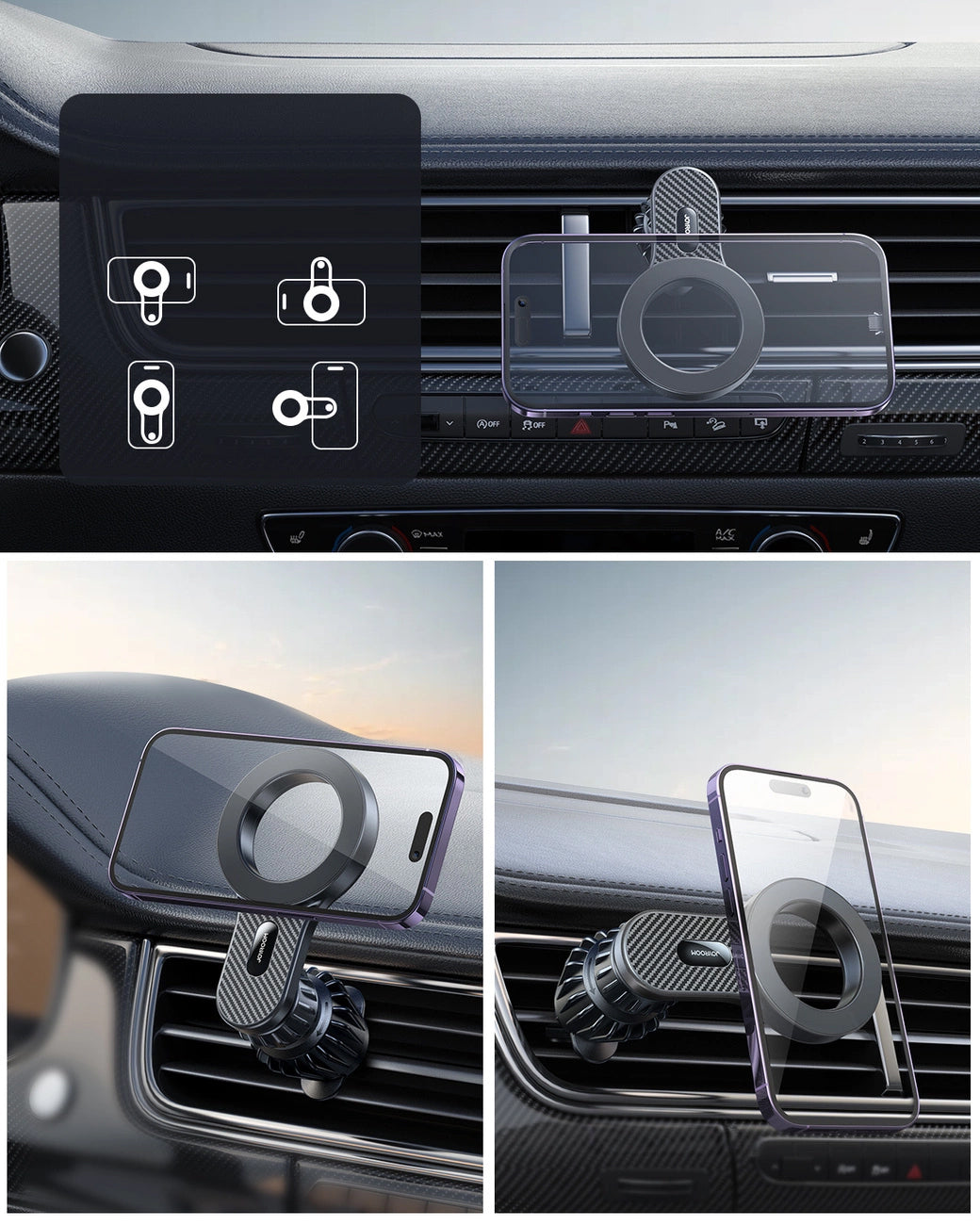 Auto Magnetni Držač Joyroom JR-ZS355 Air Vent, Univerzalan, Crni