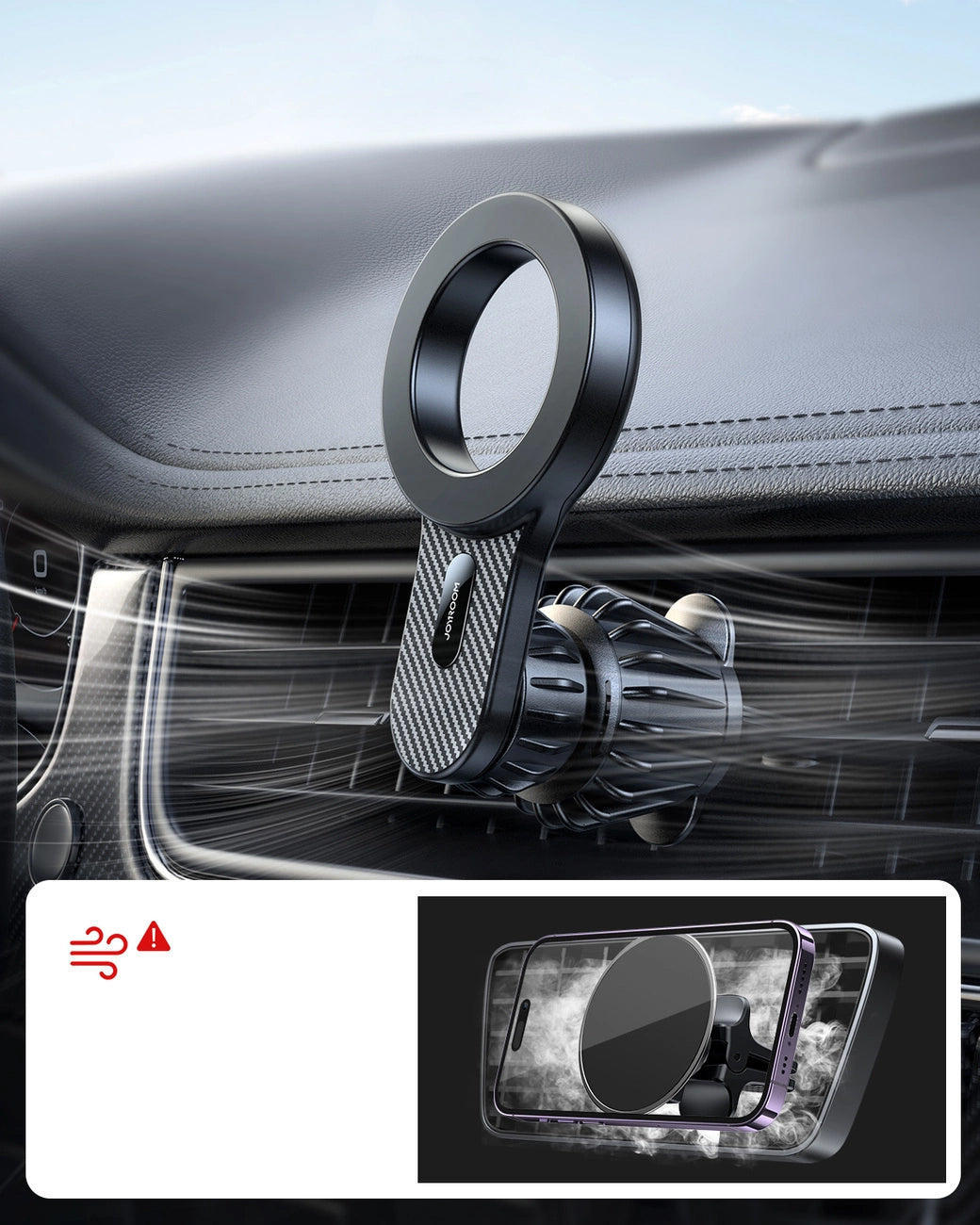 Auto Magnetni Držač Joyroom JR-ZS355 Air Vent, Univerzalan, Crni