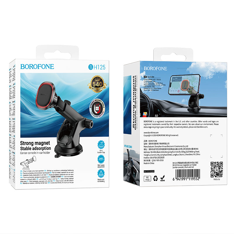Univerzalni magnetni auto držač Borofone BH125 Roman, crni
