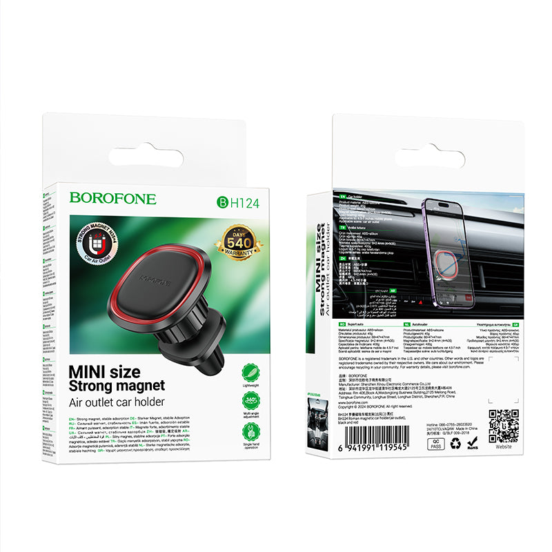 Univerzalni magnetni auto držač Borofone BH124 Roman, crni