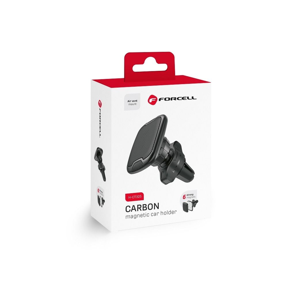 Forcell Carbon H-CT325 Magnetic Car Holder, Universal, Black 