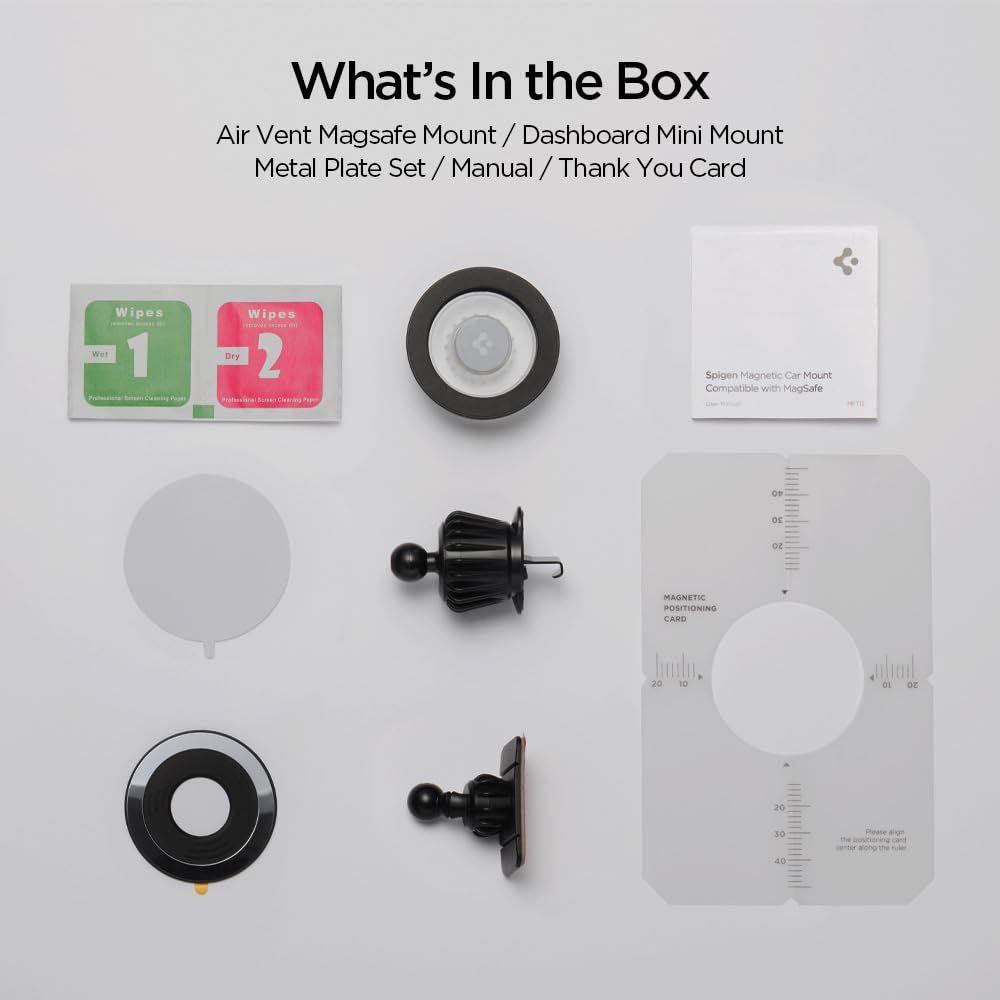 Auto Magnetni Držač Spigen MFT13, Univerzalan, Srebrni