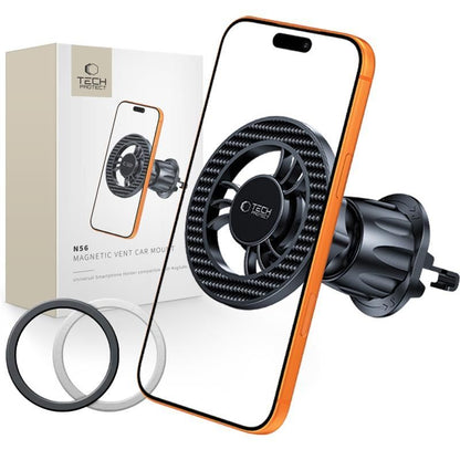 Auto Magnetni Držač Tech-Protect N56 Carbon Vent, Univerzalan, Crni