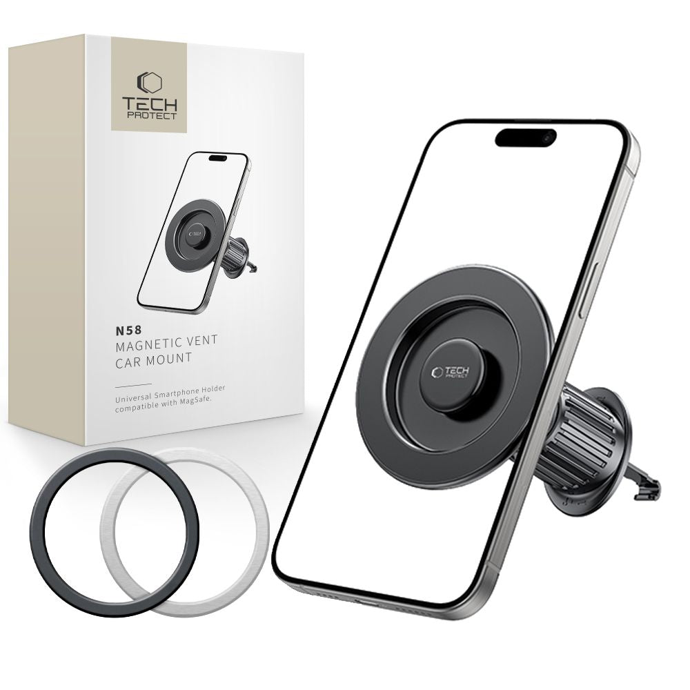 Auto Magnetni Držač Tech-Protect N58 Vent, Univerzalan, Crn