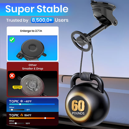 Auto Magnetni Nosac Techsuit S12, Univerzalan, Crni