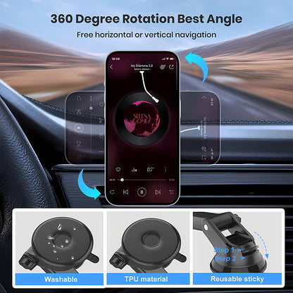 Auto Magnetni Nosac Techsuit S12, Univerzalan, Crni