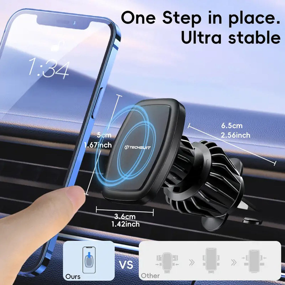 Auto Magnetni Nosac Techsuit S2, Univerzalan, Crn