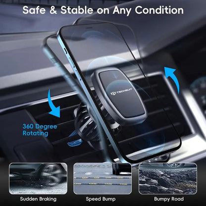 Auto Magnetni Nosac Techsuit S2, Univerzalan, Crn