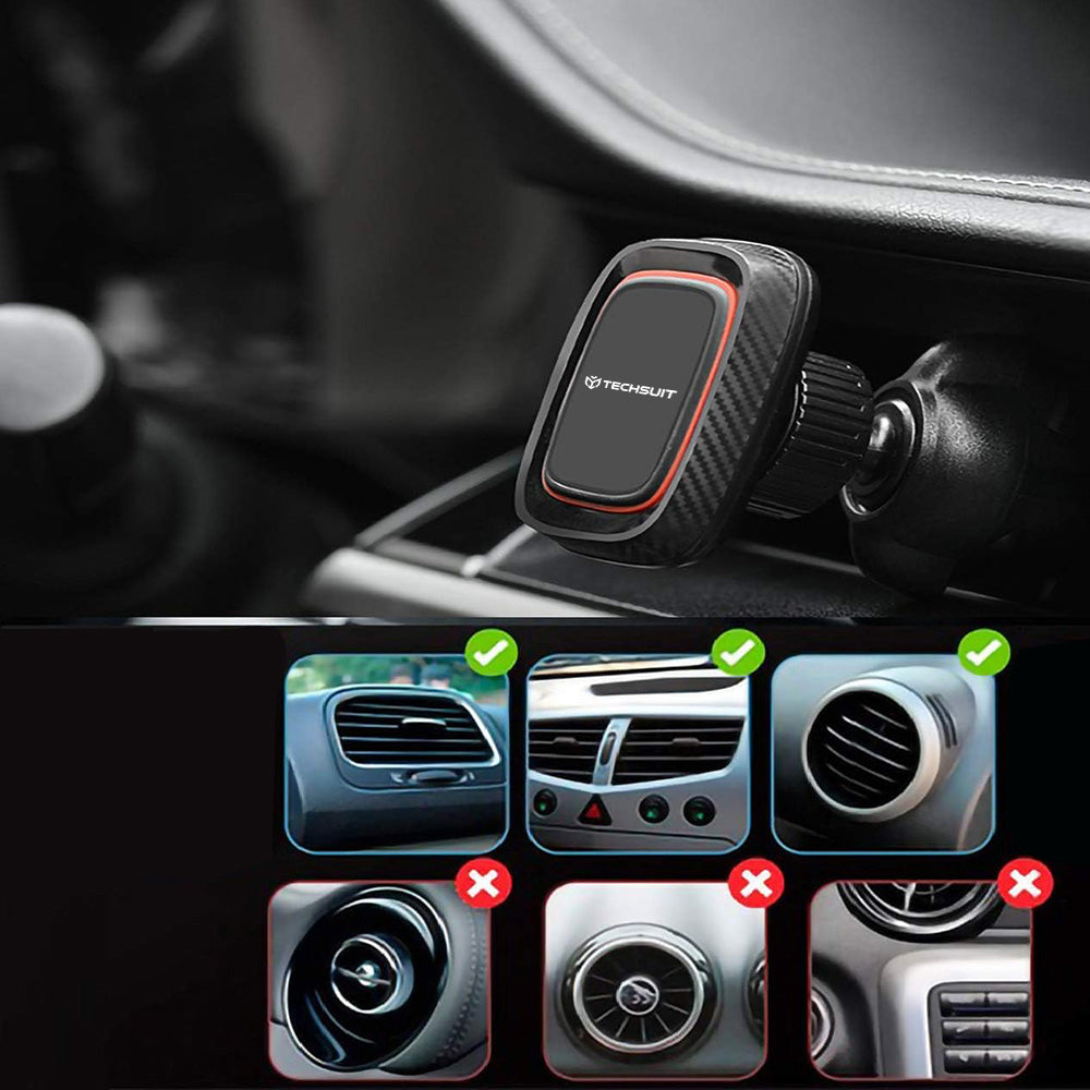 Auto nosač Magnetic Techsuit S4, Univerzalan, Crno Crveni