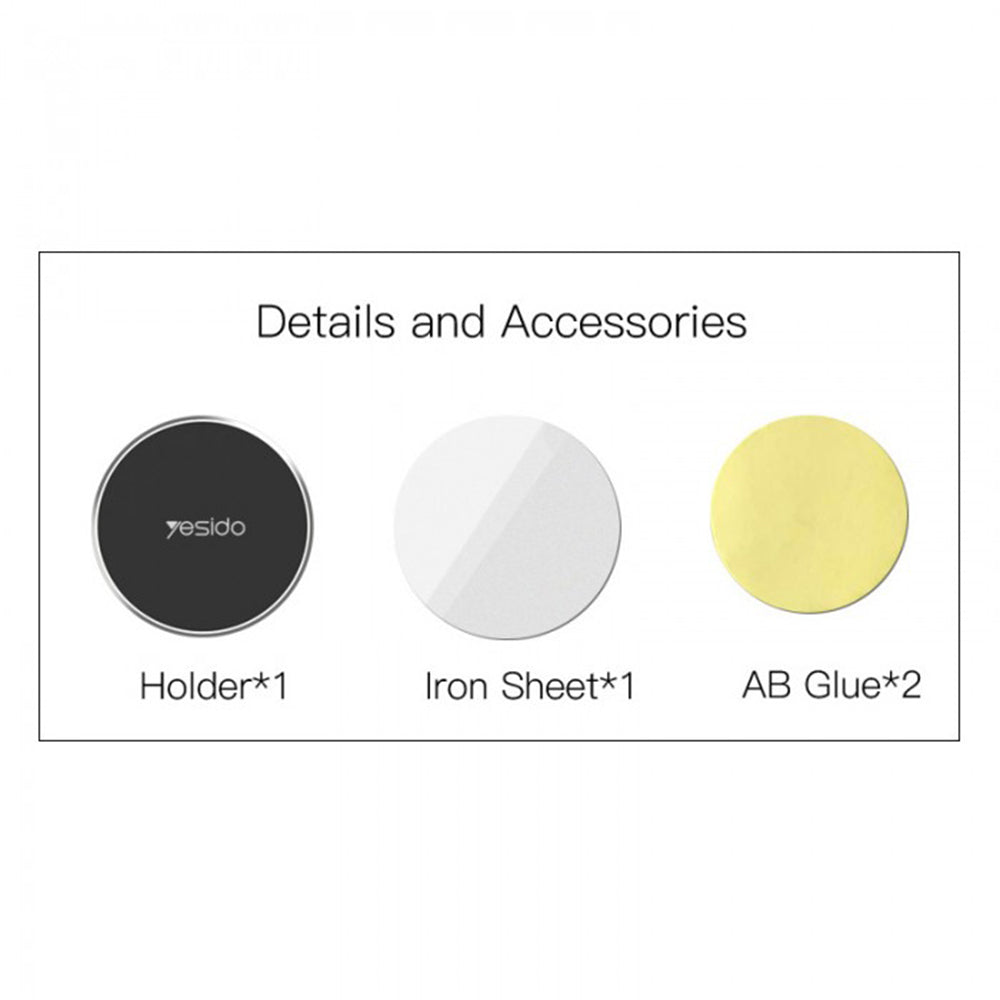 Auto Magnetni Nosac Yesido C38, Univerzalan, Crn