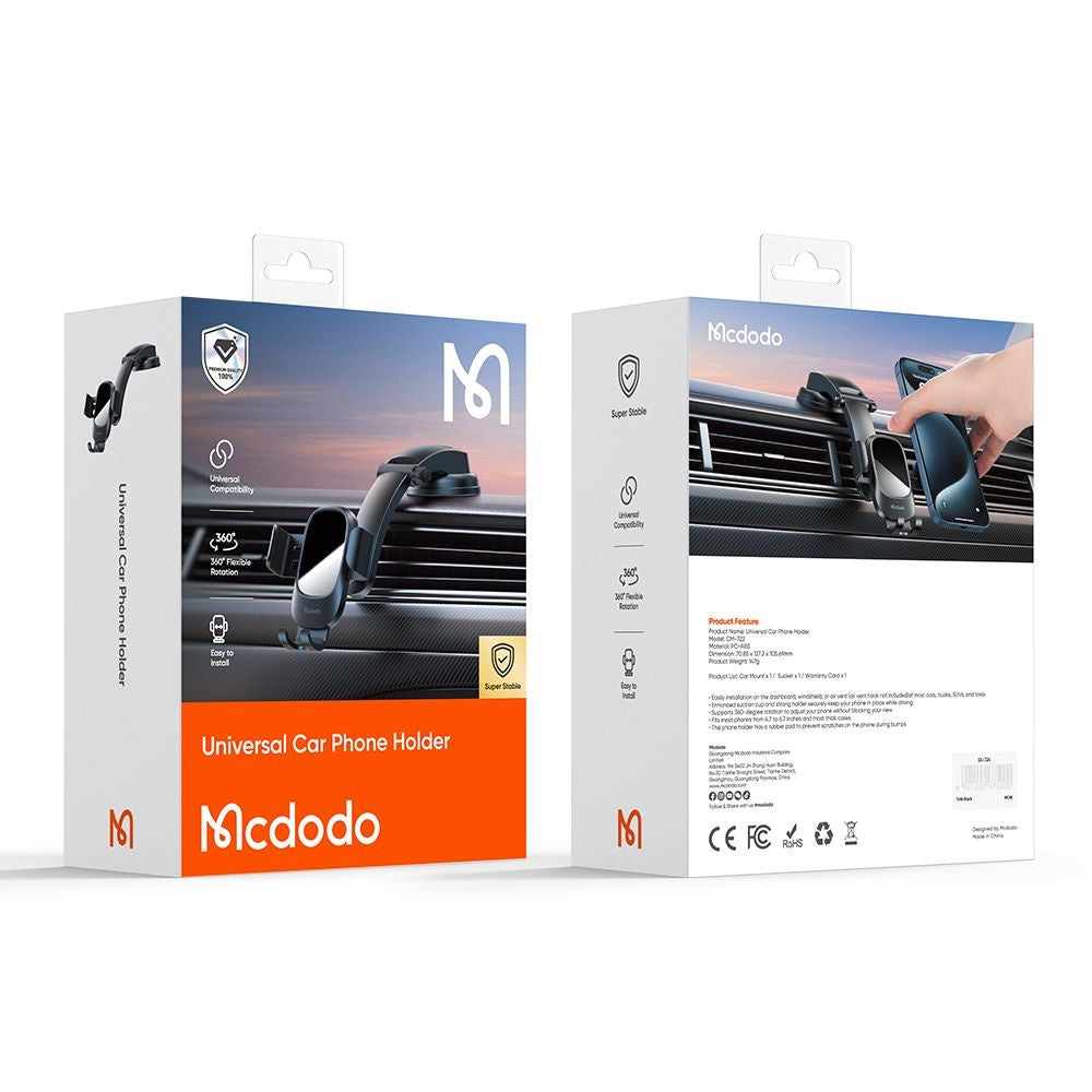 Auto nosač McDodo CM-7220, 4.7inch - 6.7inch, Crni