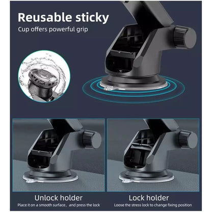 Suport Auto Techsuit S113, Univerzalan, Crn