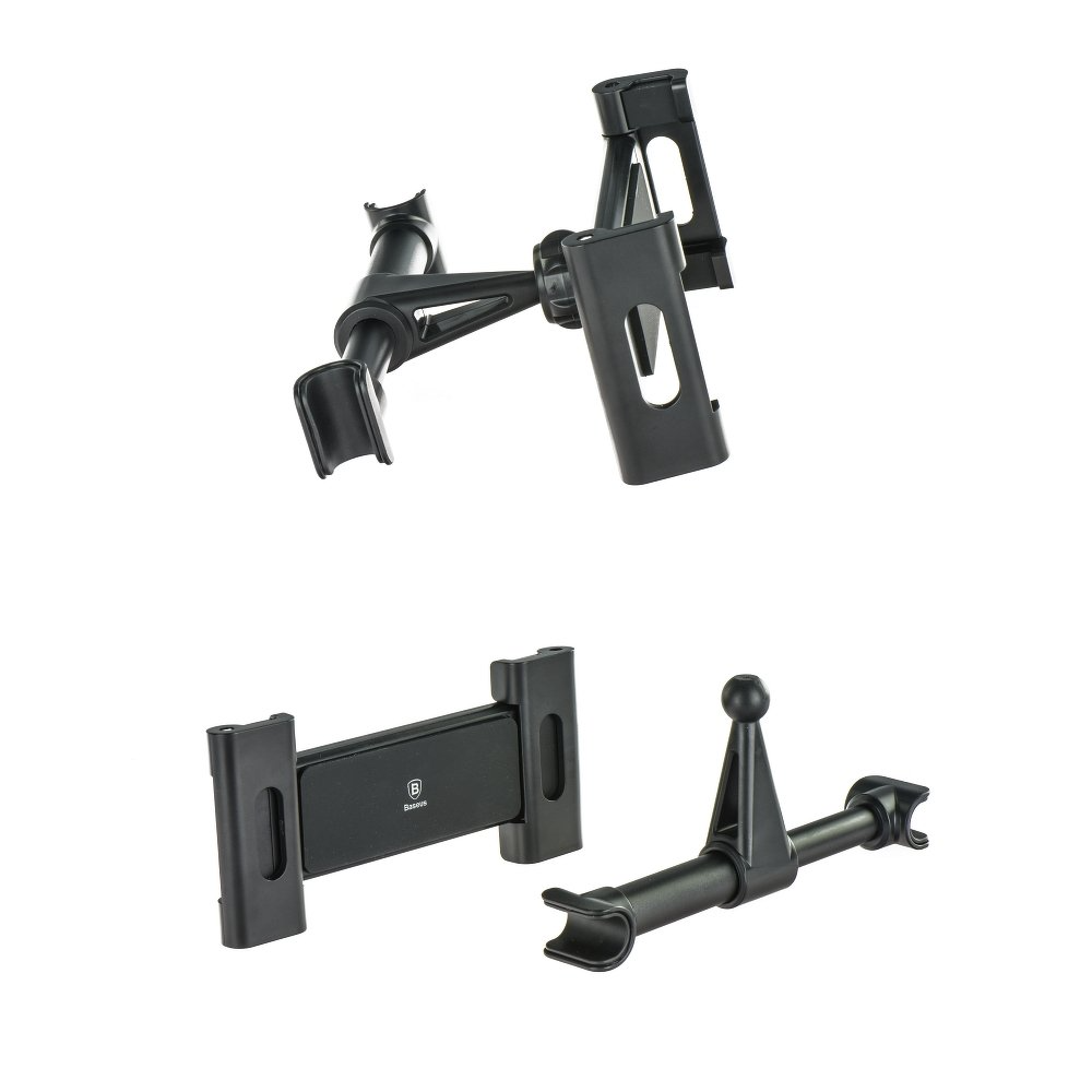 Auto držač za naslon za glavu Baseus BackSeat za telefon / tablet, 4.7inch - 12.9inch, crni, obnovljen SUHZ-01
