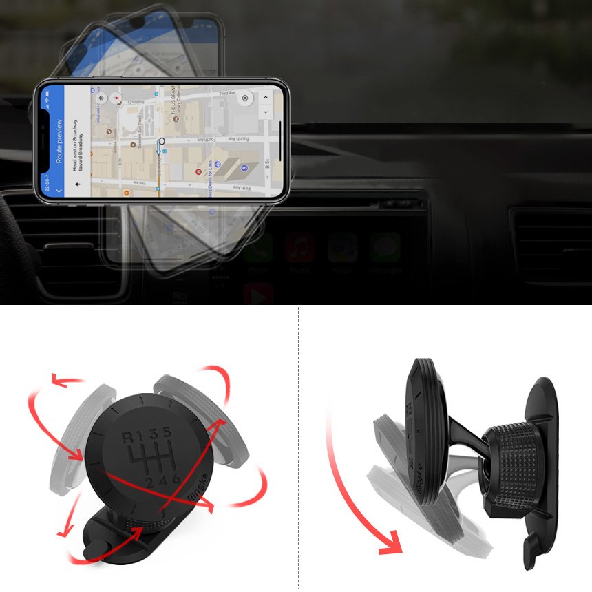 Magnetni auto držač Ringke Gear, univerzalni, crni