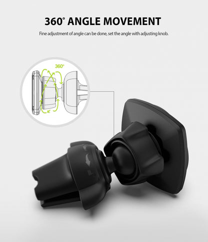 Univerzalni magnetni auto držač Ringke Power Clip, crni