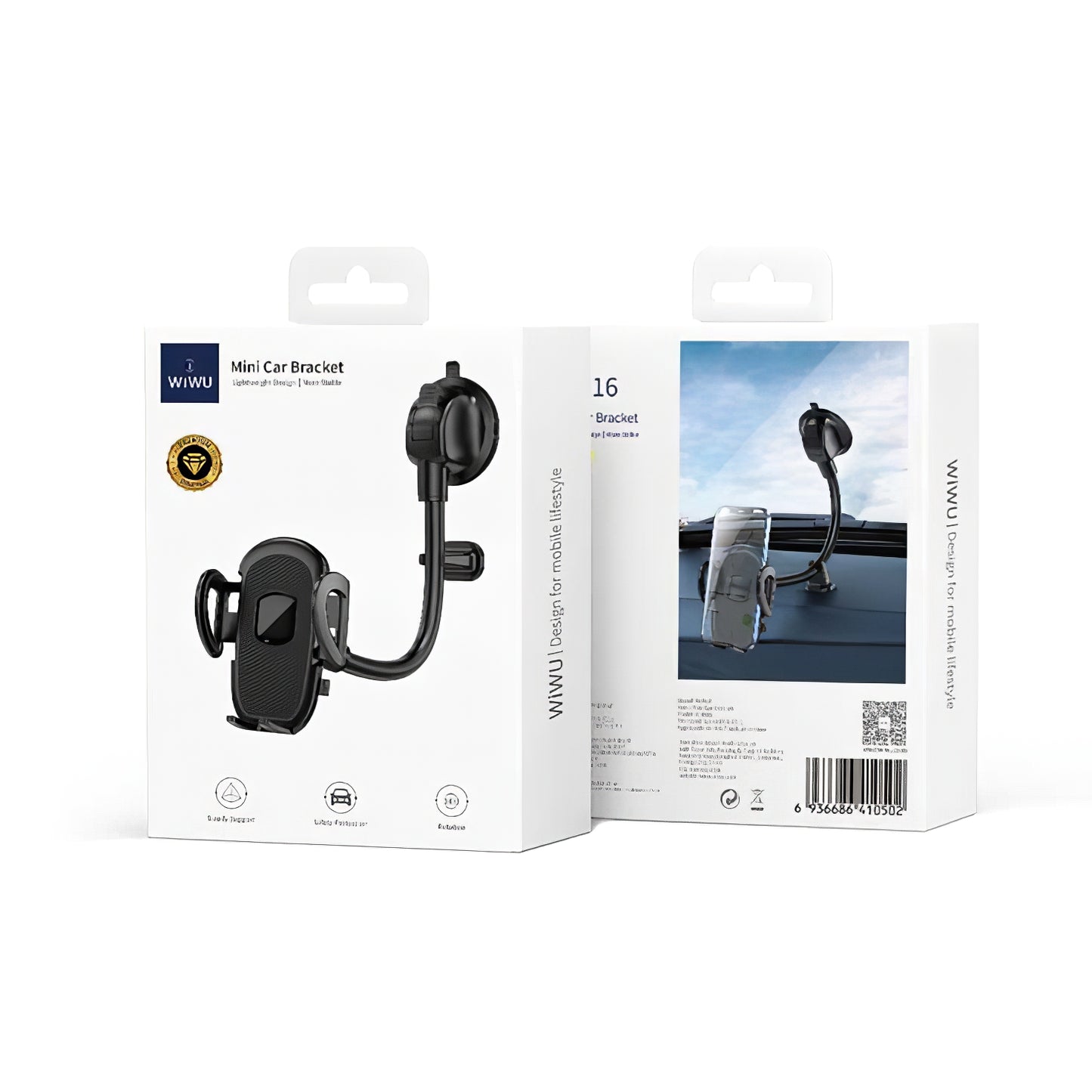Car Holder WiWu CH016, Universal, Black 
