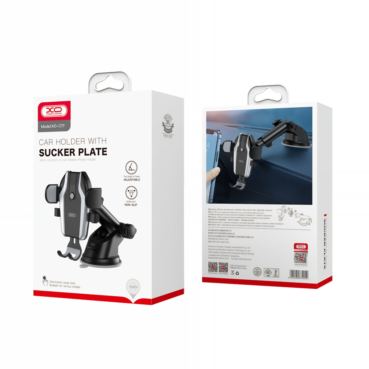 Auto nosač XO Design C77, Univerzalan, Crn