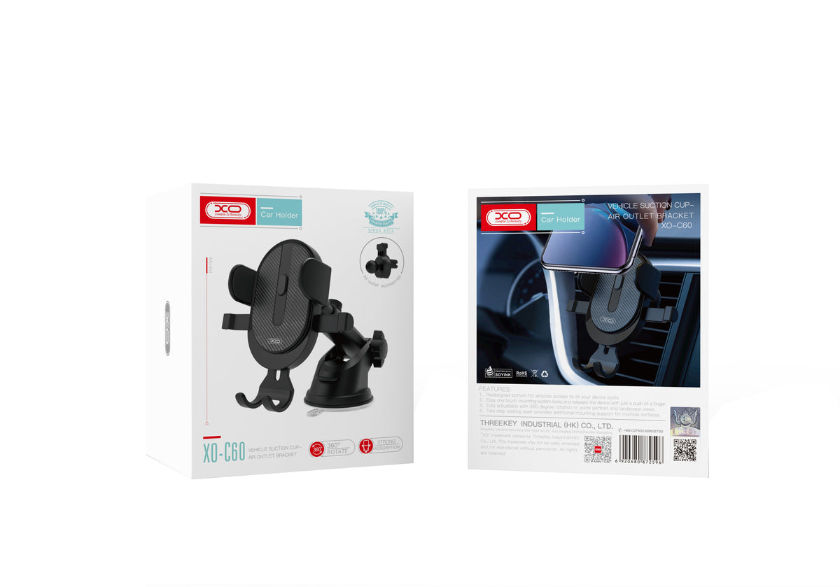 Auto nosač XO Design C60 2in1, 4inch - 6inch, Crni