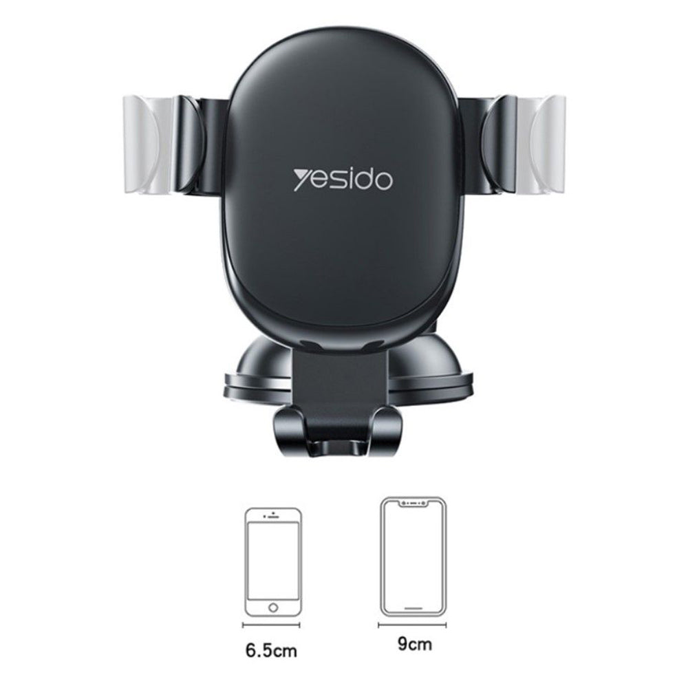 Auto nosač Yesido C120, 4inch - 6.5inch, Crni