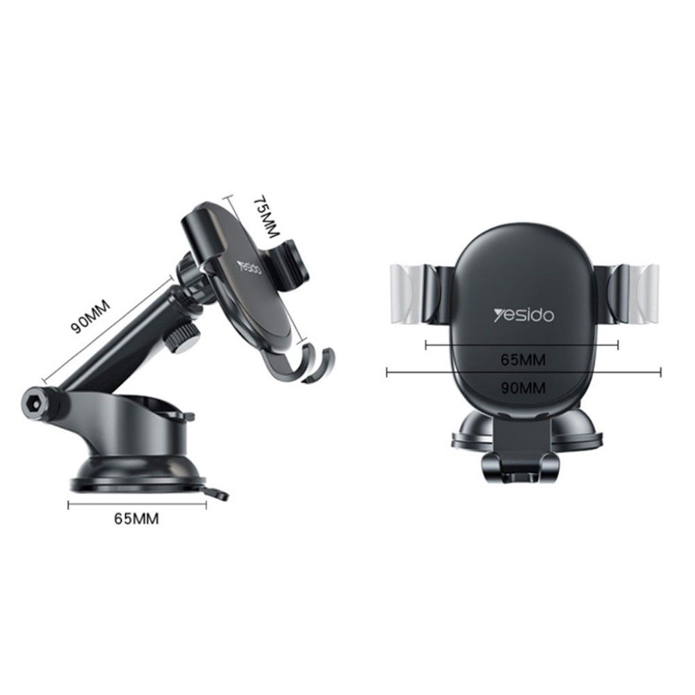 Auto nosač Yesido C120, 4inch - 6.5inch, Crni