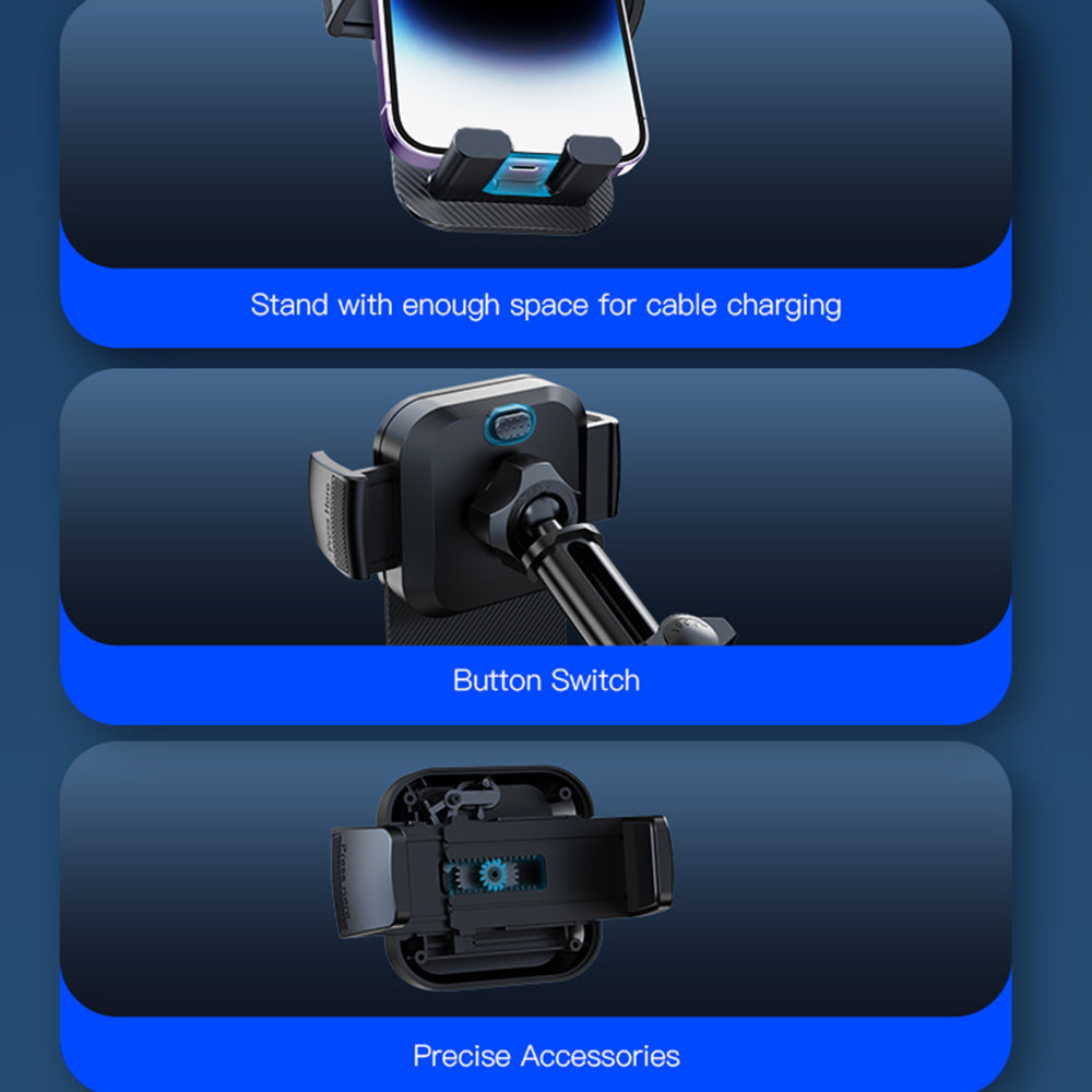 Auto nosač Yesido C174, 4inch - 6.7inch, Crni