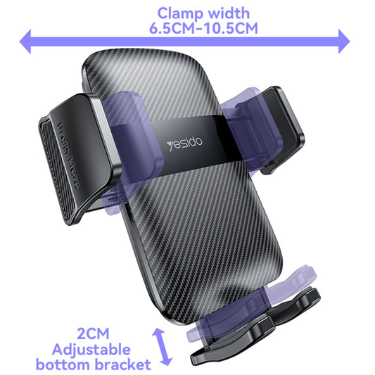 Auto nosač Yesido C251, 4.8inch - 7.2inch, Crni