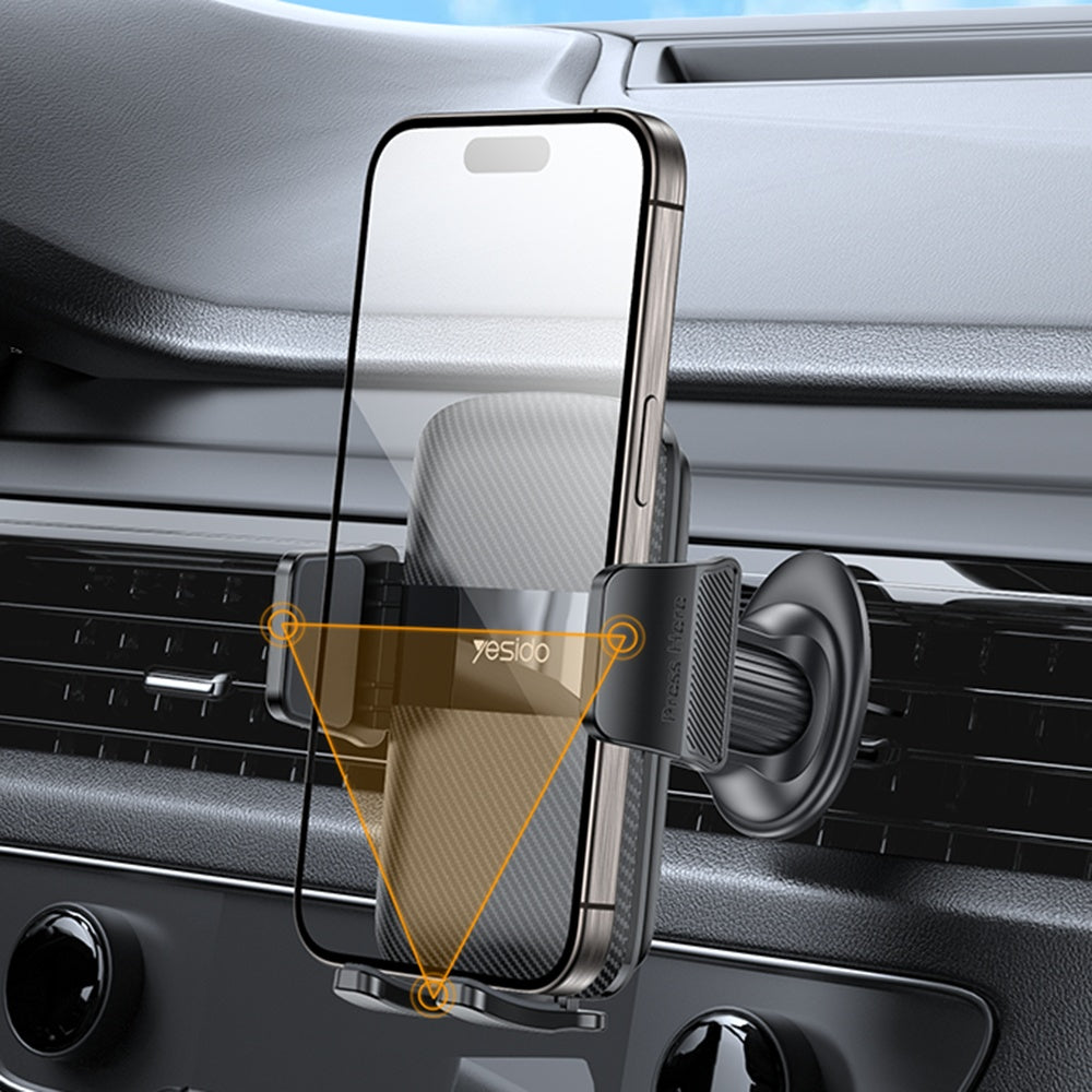 Auto nosač Yesido C251, 4.8inch - 7.2inch, Crni